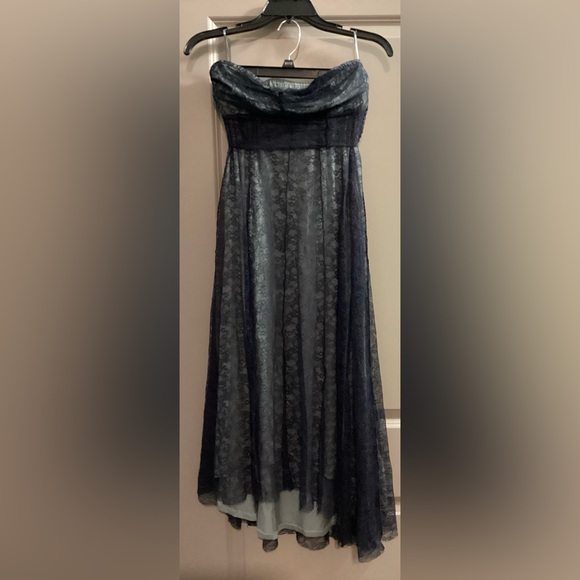 Free People Shape Of You Lace 2 piece Skirt Set in Navy Size Small - Picture 4 of 16